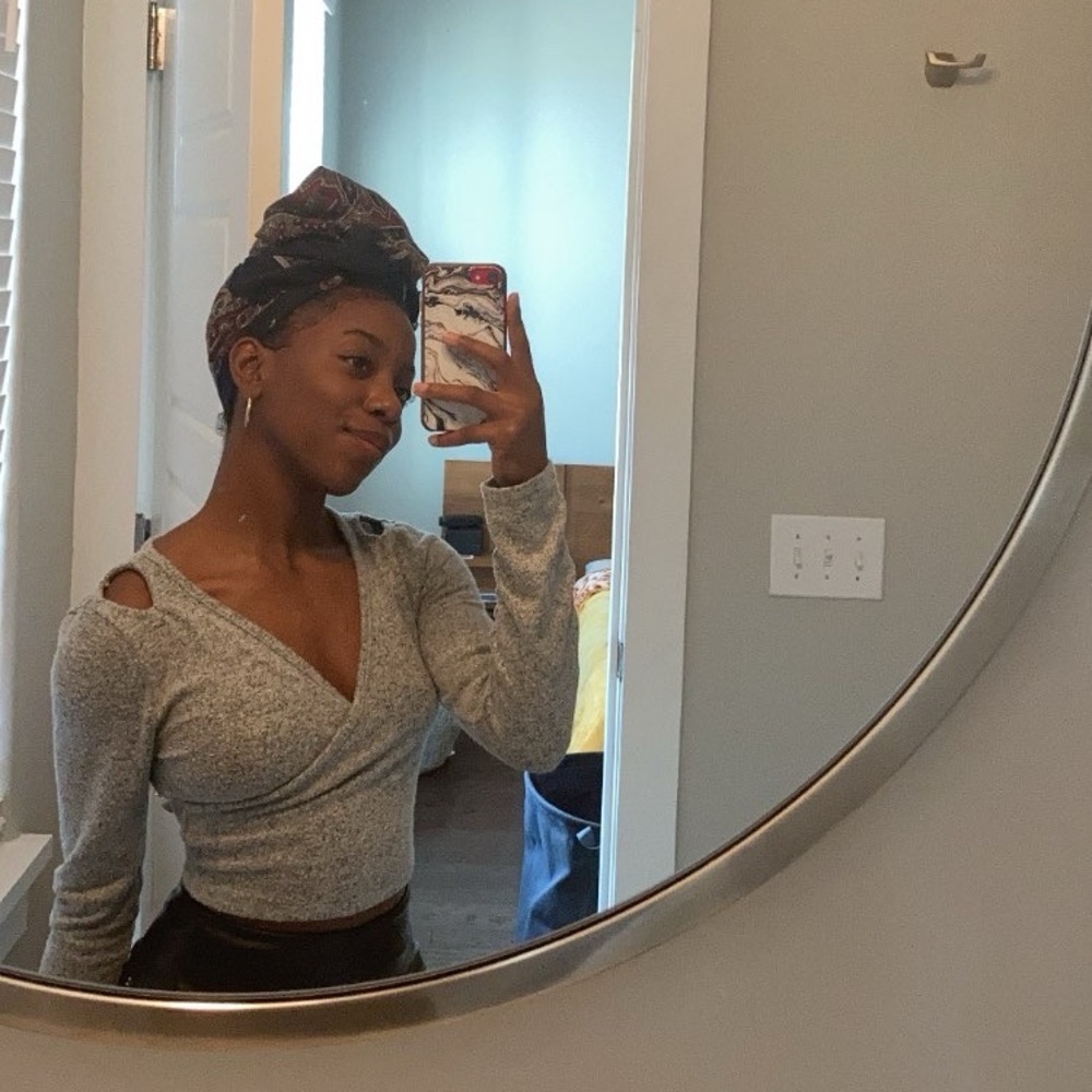 Ambiance Heather Gray Cut-Out Wrap Top